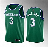 Men's Dallas Mavericks #3 Grant Williams Green Classic Edition Stitched Basketball Jersey Dzhi 